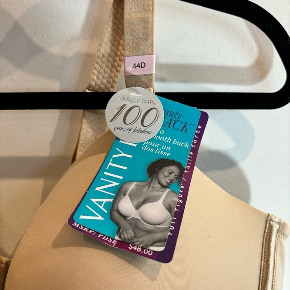VANITY FAIR SZ 44D Underwire Lightly Padded Smooth Back Bra NEW WITH TAG - Picture 3 of 9